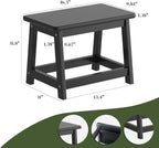 Black Step Stool, Small Bench Seat, Wood end Table, Wood Bathroom Vanity Bench, Plant Stand, Fishing Stool, Shoe Changing Handmade Stool for Kids or Adults(Black-Small)