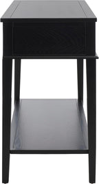 SAFAVIEH Home Collection Manelin Black/Antique Gold 3-Drawer Console Table for Living Room Foyer Bedroom Hallway Entryway Office