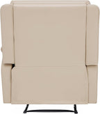 MINCETA Recliner Chairs,Modern Nursery Recliner 5" Wall Hugger Nursery Recliner with Overstuffed Arm and Back for Living Room,Set of 2,PU Leather in Khaki