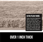 GORILLA GRIP Bathroom Rugs, 30x20, Ultra Soft Absorbent Mat, Thick Plush Bath Rug, Machine Washable, Microfiber Quick Dry, Mats for Shower, Bathtub and Floor, Home Decor Accessories, Beige