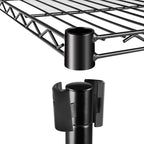 Simple Deluxe Heavy Duty 4-Shelf Storage Shelving Unit, 36" D x 14" W x 55.91" H Steel Organizer Wire Rack 1000Lb Capacity, Black