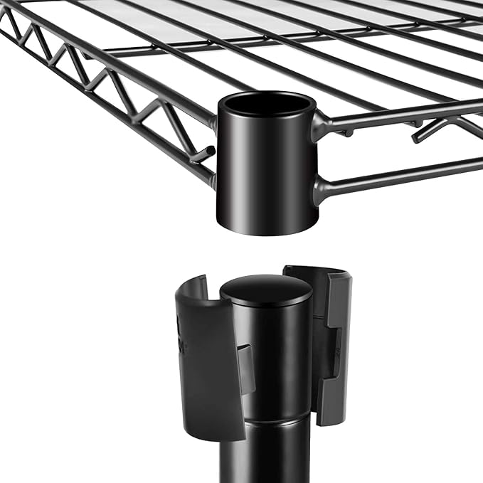 Simple Deluxe Heavy Duty 4-Shelf Storage Shelving Unit, 36" D x 14" W x 55.91" H Steel Organizer Wire Rack 1000Lb Capacity, Black