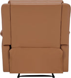 MINCETA Recliner Chairs,Modern 5" Wall Hugger Nursery Recliner with Overstuffed Arm and Back for Living Room,PU Leather in Brown