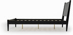 Camaflexi Mid-Century Panel Bed - Queen Size - Black Finish