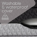 Milliard Dual Sided Premium Tri Folding Mattress, Memory Foam Foldable Mattress with Waterproof Washable Cover + Bonus Eye Mask Included