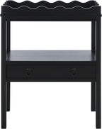SAFAVIEH Home Collection Darlyn Matte Black 1-Drawer Rectangle Accent Table