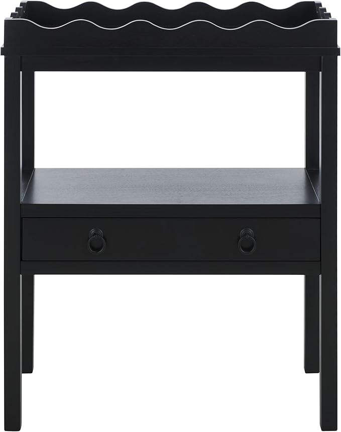 SAFAVIEH Home Collection Darlyn Matte Black 1-Drawer Rectangle Accent Table