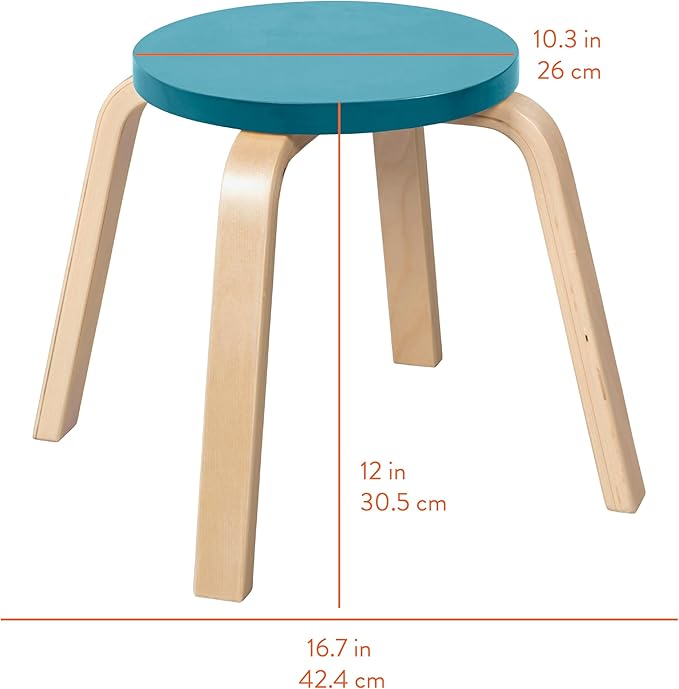 Bentwood Stackable Stools, Kids Furniture, Contemporary, 6-Piece