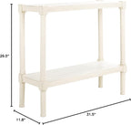 SAFAVIEH Home Collection Rafiki Distressed White Lower Shelf Console Table CNS5714A