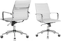 White Office Chair Ergonomic Swivel Desk Chair with Armrests Comfortable Heavy-Duty Chair for Office or Conference Table ，White 22.83in Seat