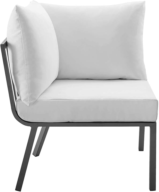 Modway Riverside Outdoor Furniture, 2-Piece Set, Gray White