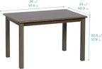 ECR4Kids 24in x 36in Rectangular Hardwood Table with 22in Legs, Kids Furniture, Grey Wash