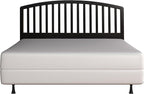 Hillsdale Furniture Carolina Headboard with Rails, Full/Queen, Black
