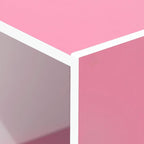 Furinno LUDER Book Shelf, 11-Cube Bookshelf, Reversible Bookcase, 9.4 x 29.1 x 41.7, for Living Room, Bedroom, Home Office, White/Pink