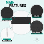 Naomi Home Jessenia Full Size Bed Headboard, Square Tufted, White Linen Fabric, Height Adjustable 42"-52", Metal Legs, Wall/Bed Mount
