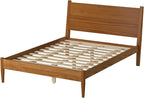 Mid-Century Panel Bed - King Size - Castanho Finish