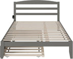 AFI, Warren Queen Platform Bed with Twin XL Trundle, Grey