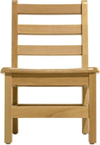 Kids Wooden Chair Set, Fully Assembled Youth Ladderback Wood Chairs for Children, 11" Seat Height for Ages 4-6 (Set of Two)