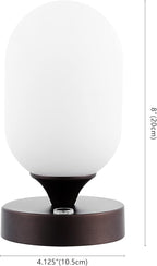 JONATHAN Y JYL7111A Eli 8" Bohemian Farmhouse Iron Rechargeable Integrated LED Table Lamp Contemporary Bedside Desk Lamp for Bedroom Living Room Office, Oil Rubbed Bronze/White