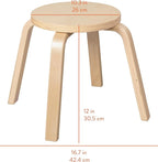 Bentwood Stackable Stools, Kids Furniture, Natural, 6-Piece