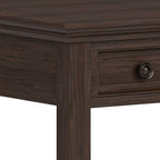 SIMPLIHOME Amherst SOLID WOOD Transitional 54 Inch Wide Desk in Farmhouse Brown, For the Office Desk, Writing Table, Workstation and Study Table