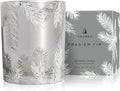 Thymes Frasier Fir Candle – Pine Needle Design – Holiday Scented Candle – Notes of Crisp Siberian Fir, Cedarwood & Sandalwood – Luxury Home Fragrance Gifts for Women & Men – Silver (Statement, 6.5 oz)