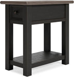 Signature Design by Ashley Tyler Creek Chair Side End Table, Light Brown & Whitewash