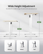 Marsail Electric Standing Desk,Adjustable Height Stand up Desk, 40 x 24 Inch Home Office Furniture Computer Desk, 4 Memory Preset with Headphone Hook, Cable Organizer, Maple