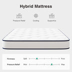 Novilla 8 inch Twin Mattress for Kids,Foam and Spring Hybrid Mattresses Twins for Comfortable Sleep,Steel Coils for Durable Support,CertiPUR-US Certified Foam,Youth/Guest Rooms,Twin Mattress in a Box
