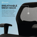 Seating Sola LT Ergonomic Office Chair | Comfortable Mid Back Computer Chair | Back Support Office Chair | Ultra-Soft | Ergonomic Lumbar Support Chair | Swivel Computer Task Chair