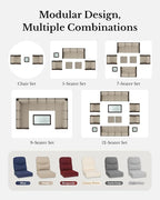 HILLGA Luxury Patio Furniture Set with 6-Inch Thick Cushions, High Back Outdoor Swivel Rocker Chairs and Table, 6-Piece All Weather Conversation Set for Porch Deck Balcony Yard, Burgundy (V3)