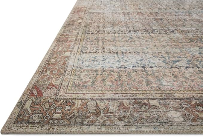 Loloi Amber Lewis Georgie Collection GER-09 Multi/Spice 2'-6" x 9'-6", .19" Pile Height, Runner Rug