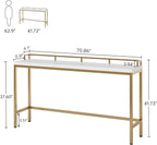 LITTLE TREE Console Table Behind Sofa Couch, 70.9 Inch Long and Narrow Entryway Table