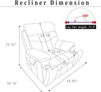 Lift Chair Recliners Lay Flat Sleeping Dual Motor for Elderly Infinite Position Recliner with Heat Massage Up to 400 LBS Electric Power Lift Recliner