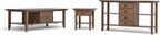 SIMPLIHOME Redmond SOLID WOOD 19 inch Wide Square Transitional End Side Table in Rustic Natural Aged Brown for the Living Room and Bedroom