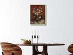 Wieco Art Framed Canvas Wall Art Vase with Chinese Asters and Gladioli by Van Gogh Oil Paintings Modern Abstract HD Canvas Prints Flowers Artwork Pictures for Living Room Wall Decor