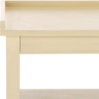 SAFAVIEH Home Collection Araminta Sand 2 Lower Drawer Console Table for Entryway, Living Room, Foyer