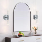 JoollySun Crystal Wall Sconces Indoor: Dimmable 3-Color (3000K-6000K) LED Bathroom Lighting for Hallway Bedroom