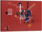 Wieco Art Canvas Prints Dull Red,1927 by Wassily Kandinsky Classic Abstract Art Famous Paintings Reproductions Canvas Wall Art for Living Room Home Decor Wall Decorations