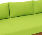 Christopher Knight Home Claremont Outdoor 3 Seater Daybed with Cushions - Acacia Wood - Teak/Green