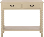 SAFAVIEH Home Collection - Athena Sand Console Table with 2 Drawers and 1 Shelf, Farmhouse Accent Entryway Table (CNS5702E)