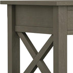 SIMPLIHOME Kitchener SOLID WOOD 21 inch Wide Square Contemporary End Side Table in Farmhouse Grey for the Living Room and Bedroom