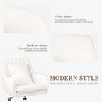 Cute Office Chair Home Computer Chairs Adjustable Task Chairs Modern Office Chair Makeup Chair 360° Swivel Computer Chair Mid Back Chair.