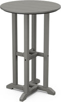 POLYWOOD Counter Height Table 24" x 24" Slate Grey - Heavy Duty HDPE Outdoor Bartable for Patio, Deck & Garden - Commercial Grade Pub Table - Fade Resistant All-Weather Dining Furniture