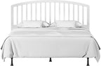 Hillsdale Carolina Headboard with Bed Frame, Full/Queen, White