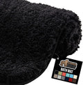 GORILLA GRIP Bathroom Rugs, 30x20, Ultra Soft Absorbent Mat, Thick Plush Bath Rug, Machine Washable, Microfiber Quick Dry, Mats for Shower, Bathtub and Floor, Home Decor Accessories, Black