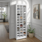 Prepac White Tall Storage Cabinet, Shoe Cabinet, Entryway Furniture with 36 Shoe Cubbies 13"D x 23.5" W x 72.5" H