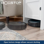 Sauder Homeplus Robot Vacuum Storage Side Table End Table Cabinet for Living Room, Bedroom, in Soft White