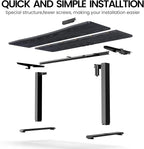 Veken 55 x 28 Inch Electric Standing Desk with Adjustable Height, Sit to Stand Computer Table for Study, Work or Gaming, Home Office Desk Black