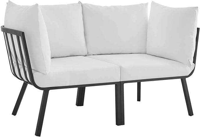 Modway Riverside Outdoor Furniture, 2-Piece Set, Gray White